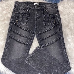 Black washed boys denim jeans size 7 new no tags